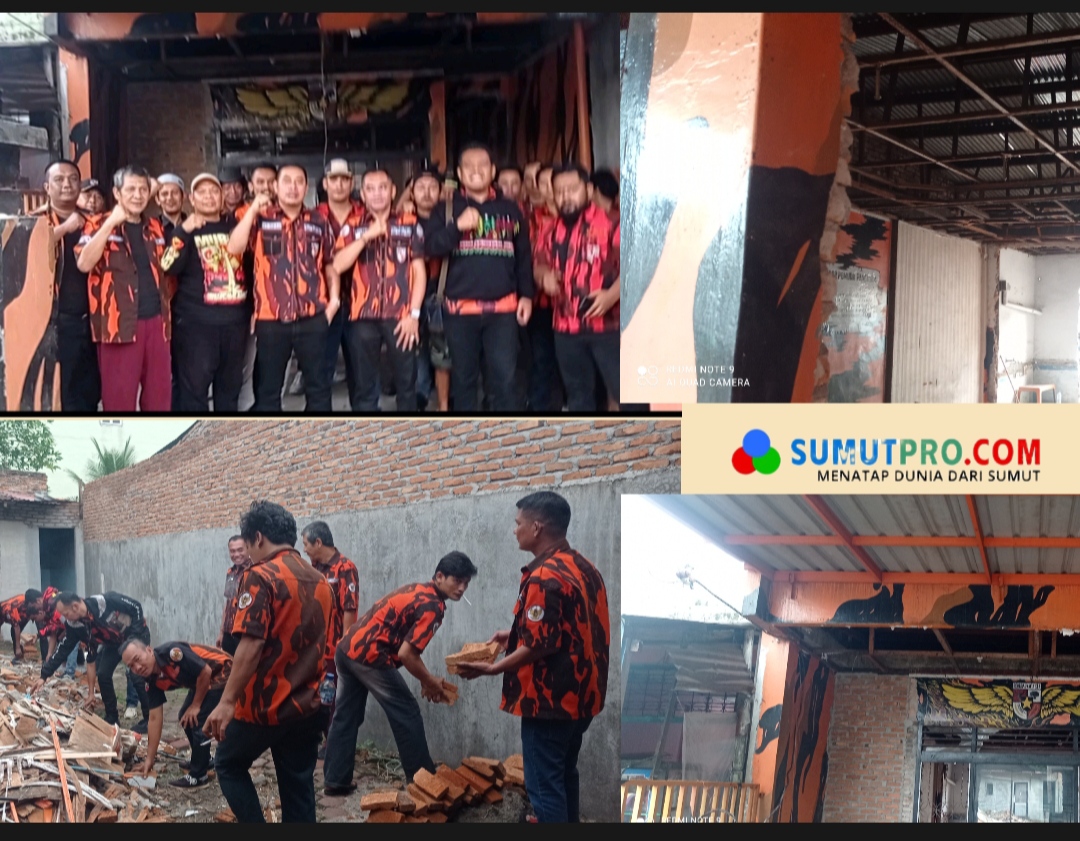 PAC Pemuda Pancasila Lubuk Pakam Merehab Kantor Pemuda Pancasila Lubuk Pakam